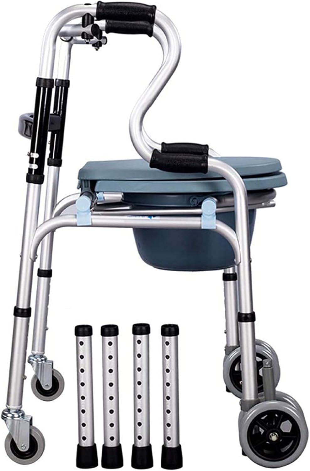 Mobile Wheeled Commode Chair with Brakes R1006