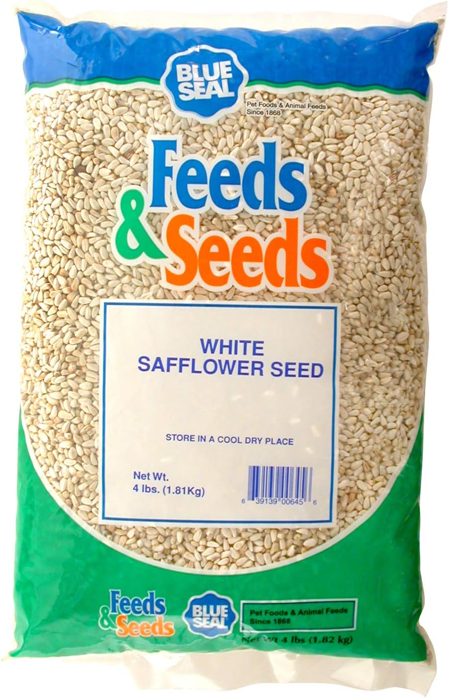 White Safflower Wild Bird Seed 4 Pound Bag S417247