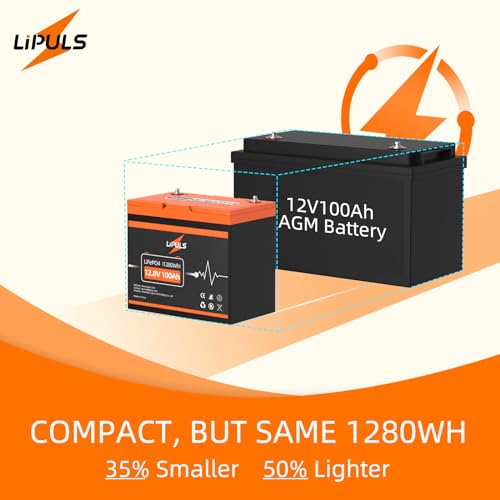 12.8V 100Ah LiFePO4 Battery with Built-in 100A BMS J4599