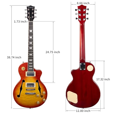 cherryburst semi hollowbody Electric Guitar with Bag P47446