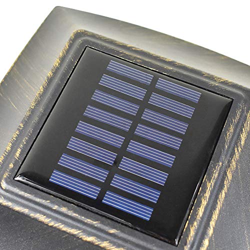 12 Pack Bronze 6 x 6 Solar Post Light Deck Cap Square Outdoor PVC Vinyl Wood L42367