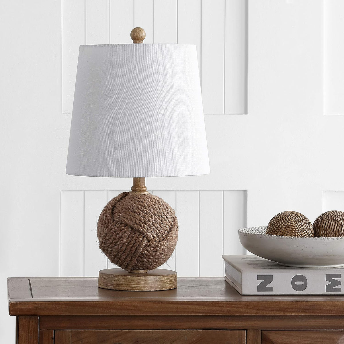 Natural Rope Ball LED Table Lamp J98301