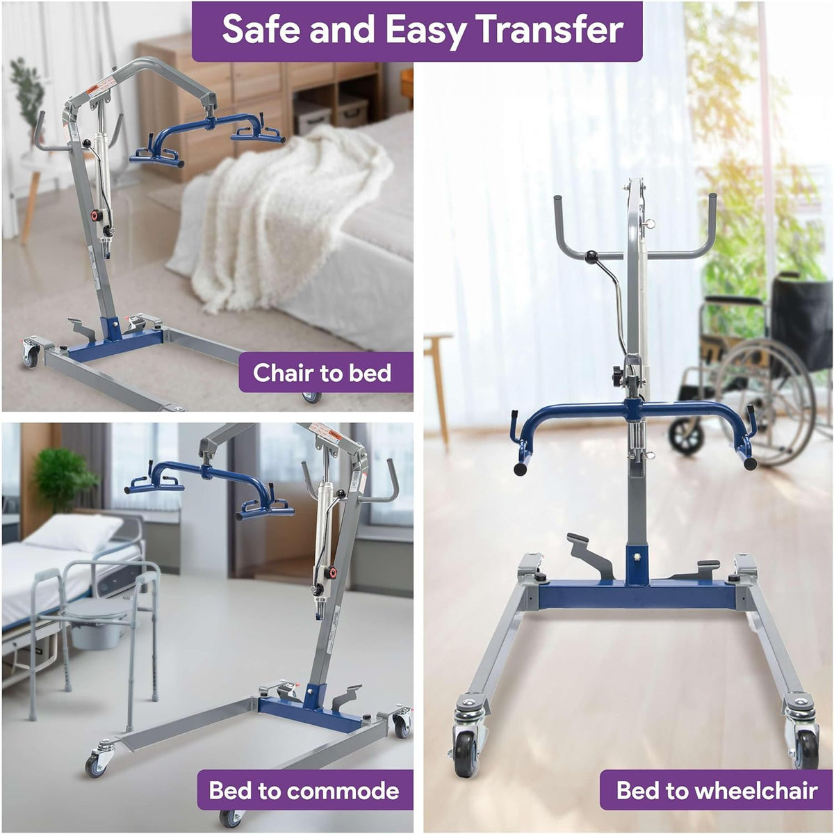 400 lb Weight Capacity Manual Patient Lift H25079
