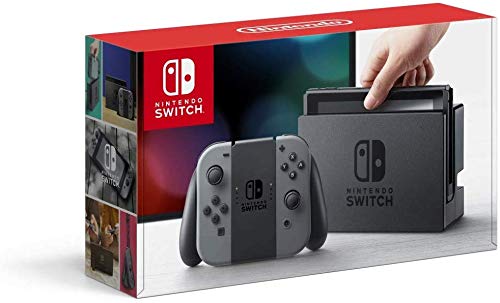 32GB Console with Gray Joy Con Bundle with Super Mario Party, Mario Kart 8 Deluxe and Steering Wheel 2-Pack O73751