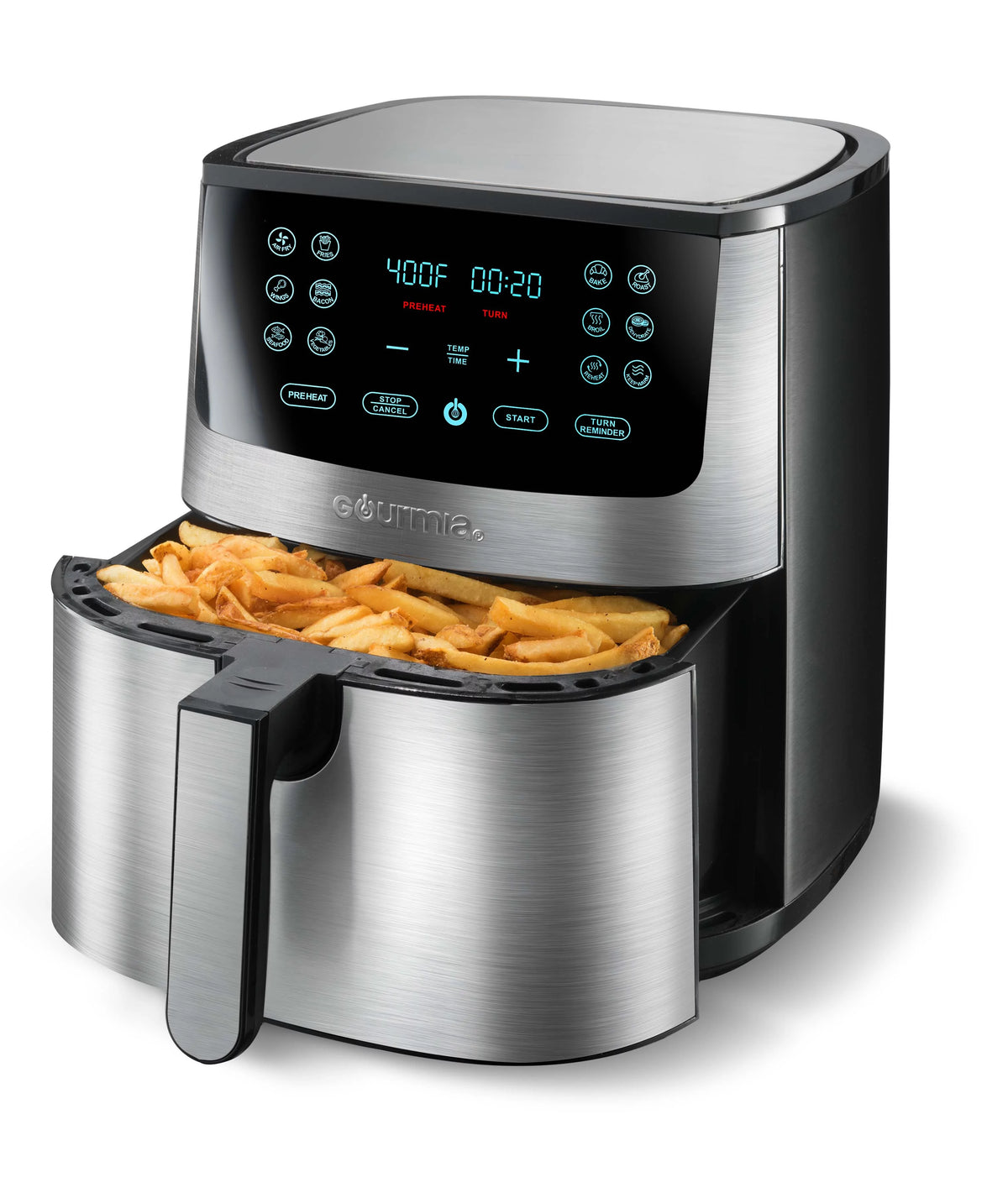 8-Qt Digital Air Fryer Stainless Steel E2639