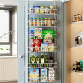 White 6-Tier Metal Over the Door Pantry Organizer Rack O775