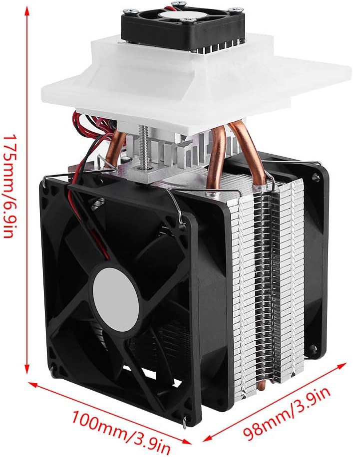 12V Semiconductor Refrigeration Thermoelectric Peltier Air Cooling Dehumidification System Cooler Fan Kit 175x100x98 mm H41815