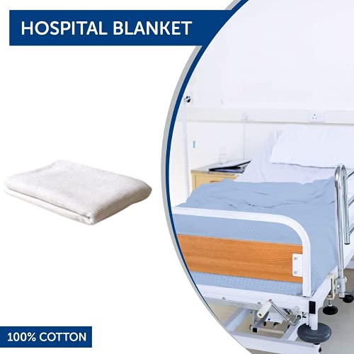 100% Cotton White Twin Thermal Blanket 66x90 Inch 2.5 lb R675947