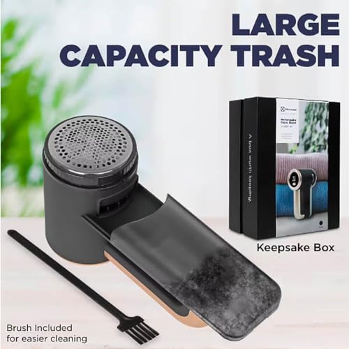 Rechargeable Fabric Shaver & Lint Remover with LED Display, 3-Speed Portable Electric Fur Zapper & Pill Cutter - Blue A14409
