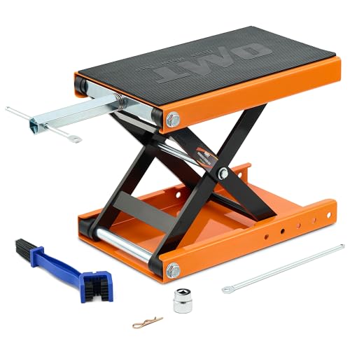 1100lb Motorcycle Scissor Lift Jack with Wide Deck T Handle I302