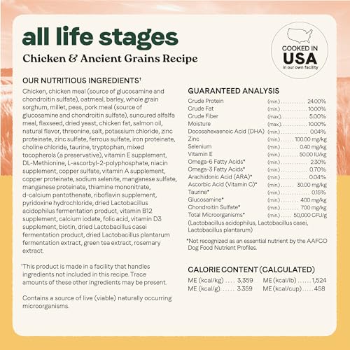 40 lbs Multi-Protein Dry Dog Food with Chicken, Turkey & Lamb Meals O20014