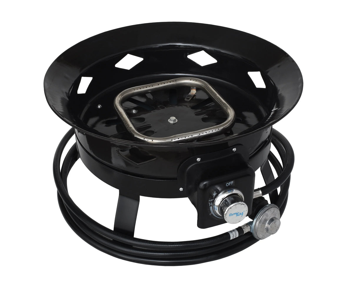 Portable Propane Gas Fire Pit 19-Inch 58,000 BTU with Cover & Carry Kit I7190