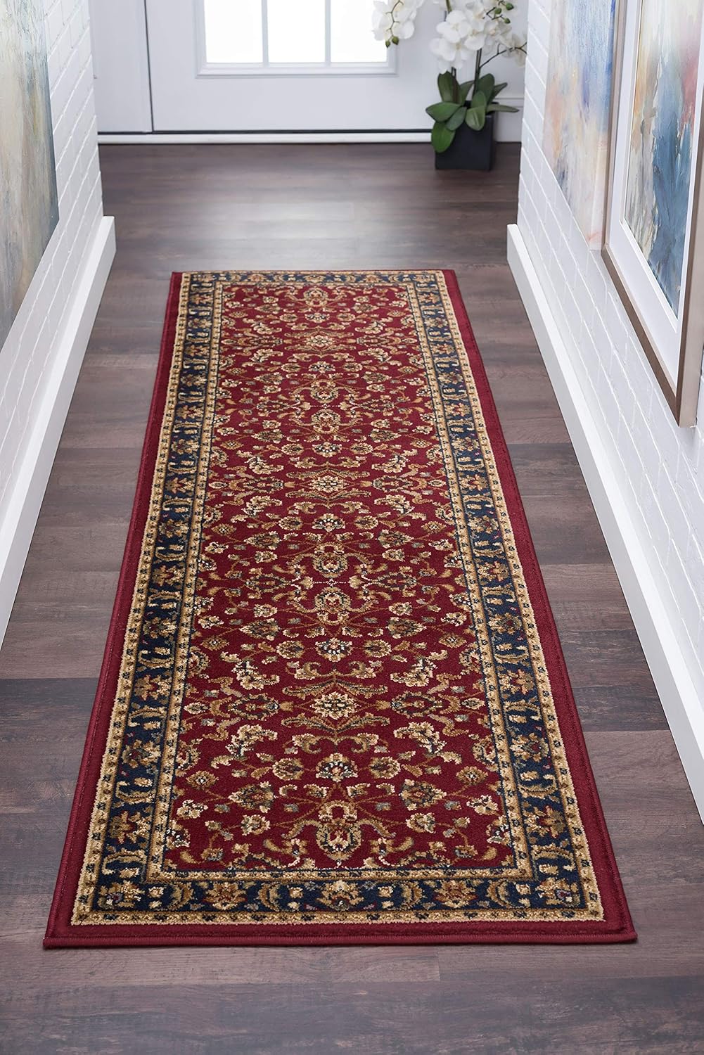 Red 2' x 10' Runner Rug M47368