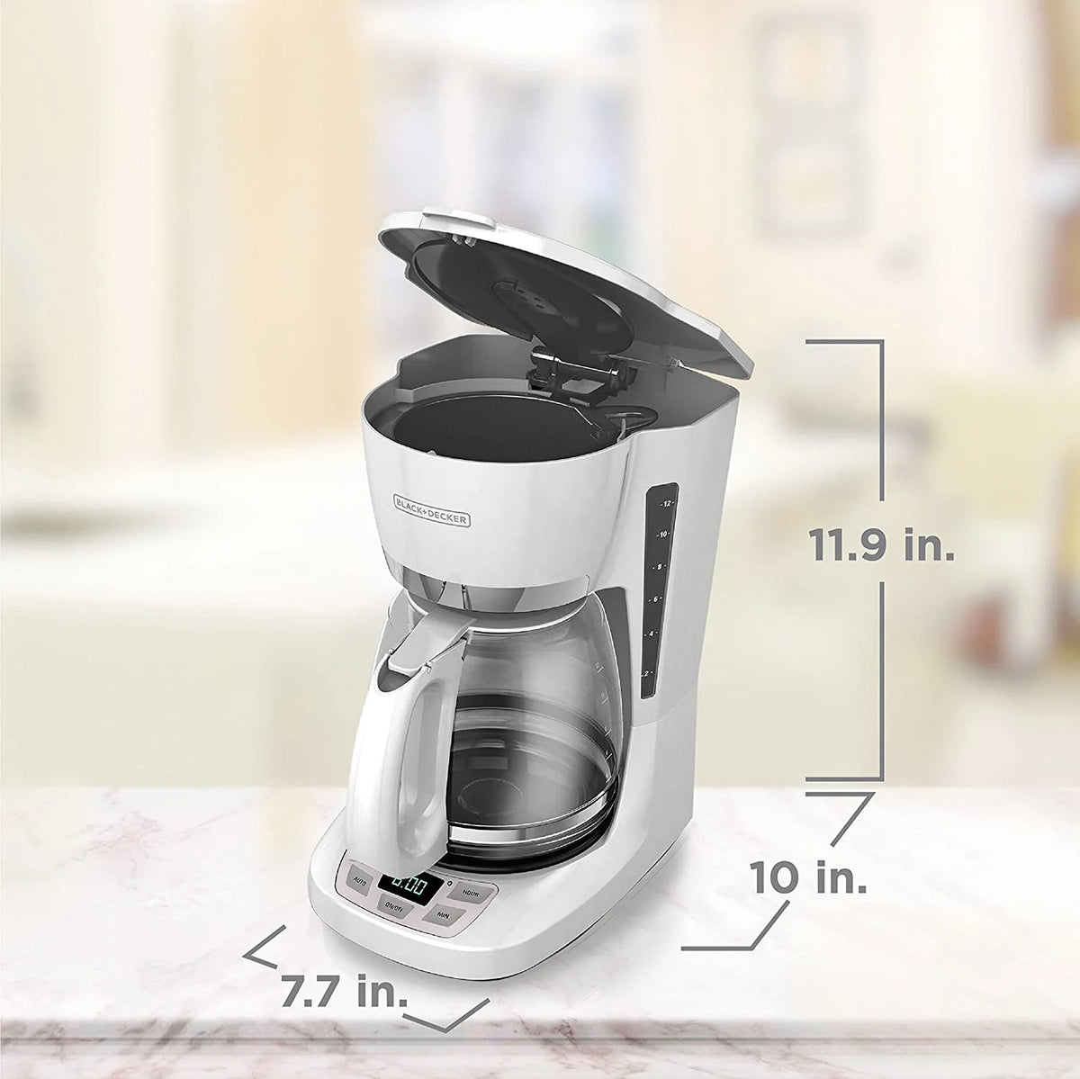 12 Cup White Programmable Coffee Maker I480
