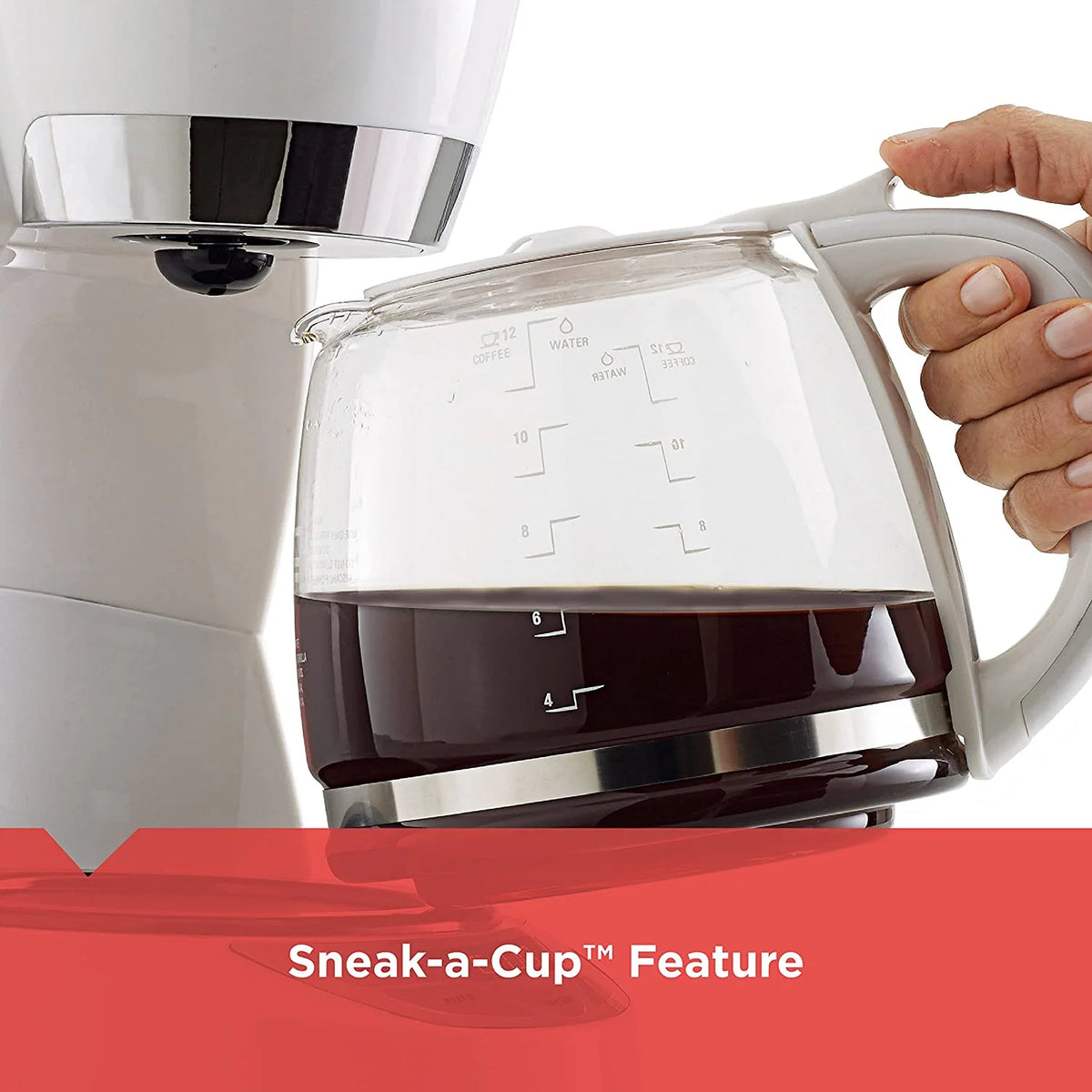 12 Cup White Programmable Coffee Maker I480