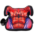 Red, Blue, and Black Backless Booster Car Seat O208591