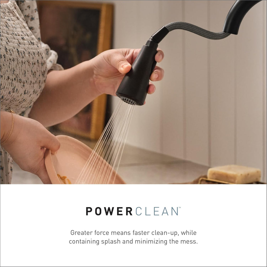 Matte Black Single-Handle High Arc Pulldown Kitchen Faucet V110269
