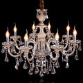 Cognac 8 Lights K9 Crystal Chandelier Ceiling Pendant Lamp 31x28 Inch F4041