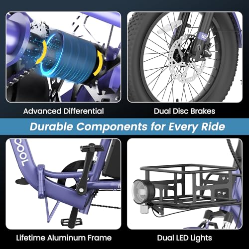 Folding Electric Tricycle with Aluminum Frame and Removable Battery B2061