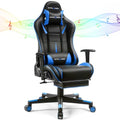 Black-Red Gaming Chair with Speakers and Footrest M32064