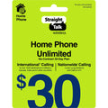 $30 Home Phone Unlimited International 30-Day Plan e-PIN Top Up L93441