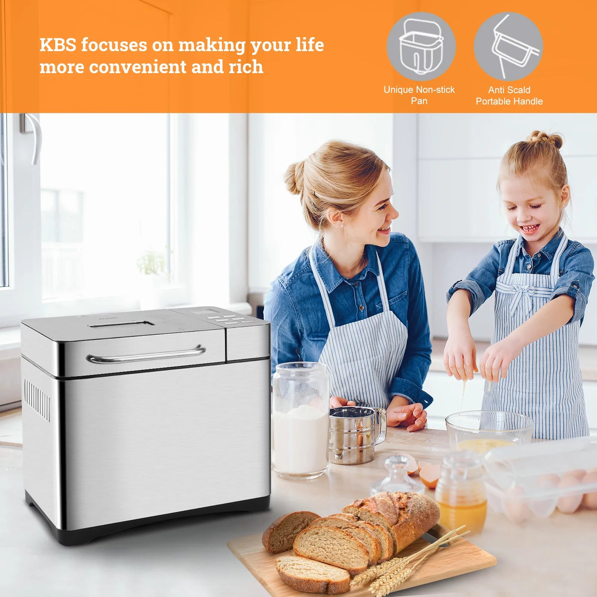 19-in-1 2LB Stainless Steel Bread Maker X753