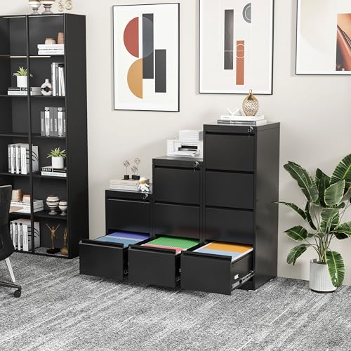 4 Drawer Black Metal File Cabinet C57238