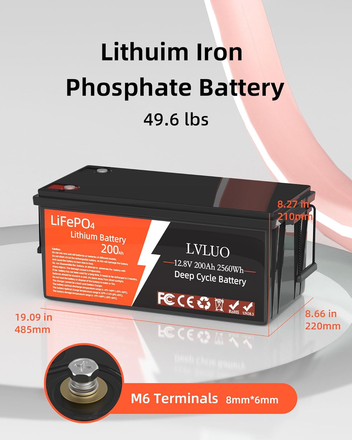 12v 200ah Lithium Deep Cycle Battery A25396