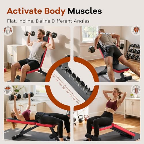 Foldable Weight Bench with 8 Backrests O42148