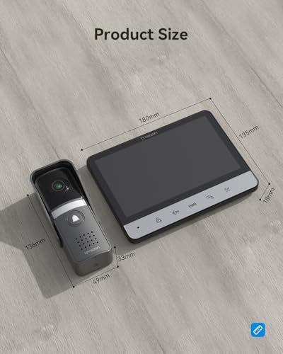 7 Inches Wired Video Doorbell Camera with Monitor N339