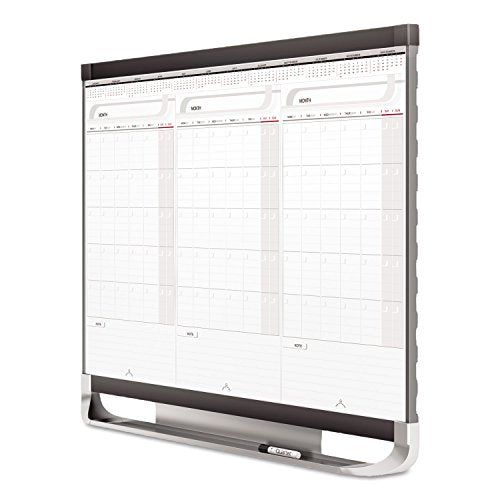 Graphite White 3 x 2 Feet Sliding Three Month Calendar Board S329