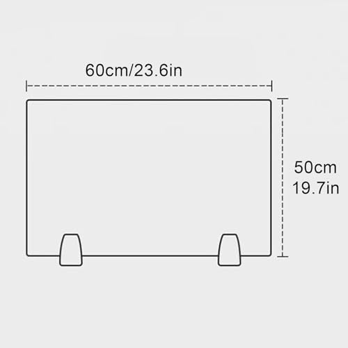 Acrylic Free Standing Privacy Screen, 80x30cm M785618