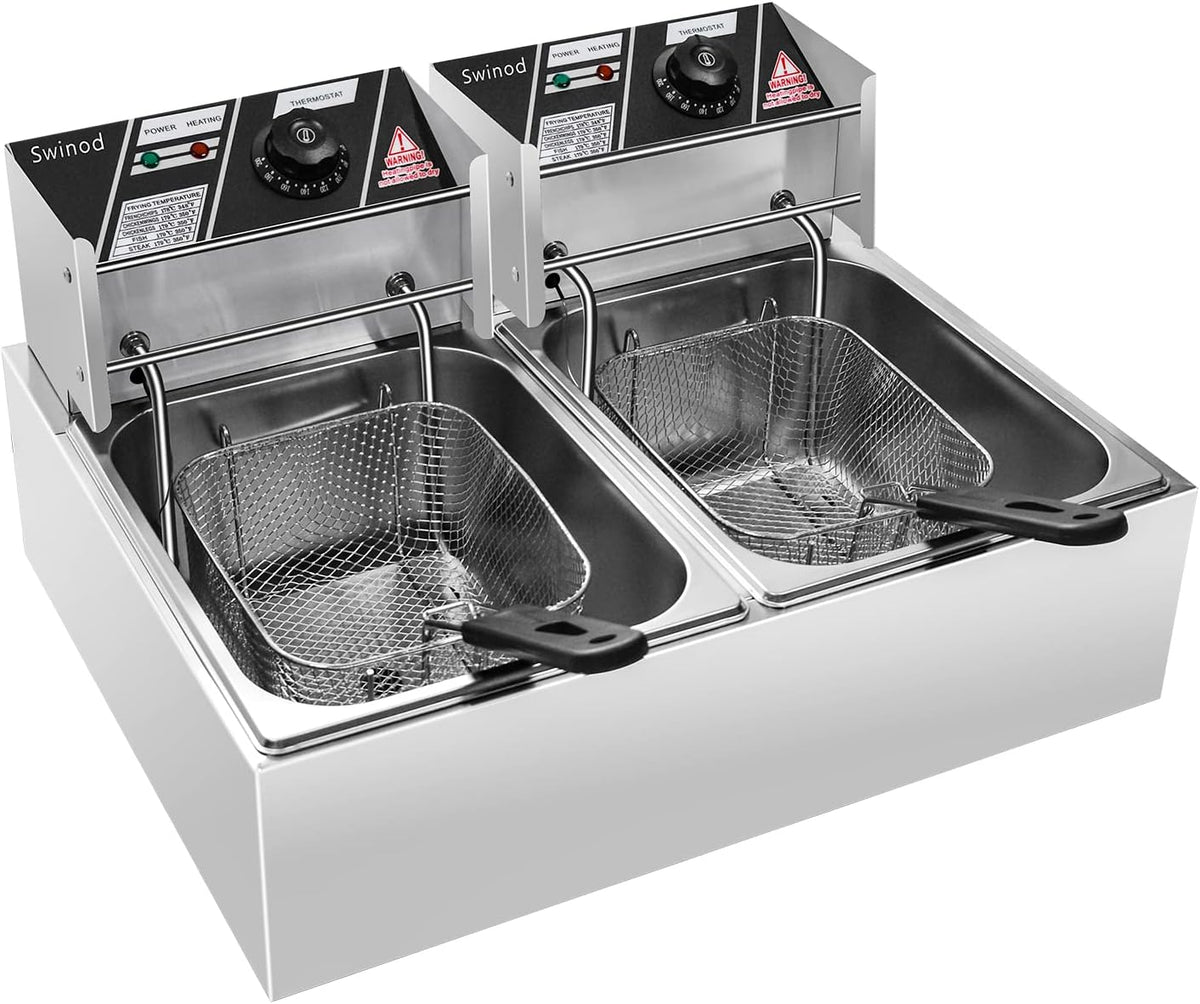 12 Liter 3400W Adjustable Temperature Deep Fryer with Basket I2572