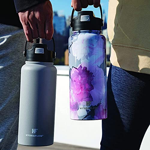 Triple Wall Vacuum Insulated Stainless Steel Water Bottle with Flip Straw V591427