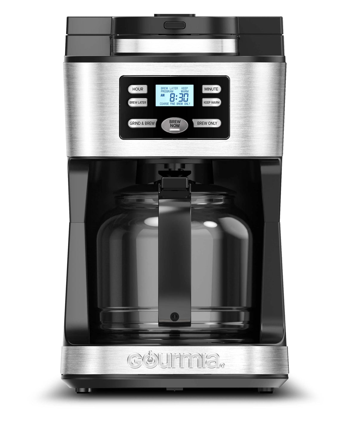 12-Cup Black Coffee Maker with Integrated Grinder E994