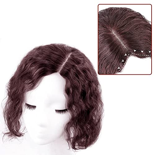 Dark Brown 12" Silktop Human Hair Topper S343425