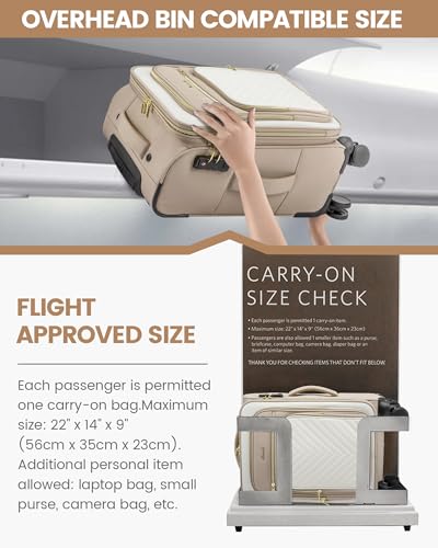 20 Inch Softside Carry On Suitcase with Wheels A4405