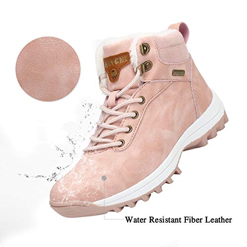 Mens Hiking Boots Winter Warm Snow Boot Water Resistant Non Slip Soft Lined H7251