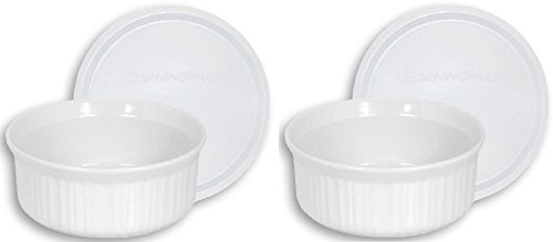 24-Ounce Round Dish with Plastic Cover, Pack of 2 Q29691