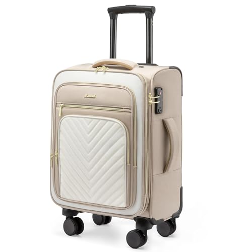 20 Inch Softside Carry On Suitcase with Wheels A4405
