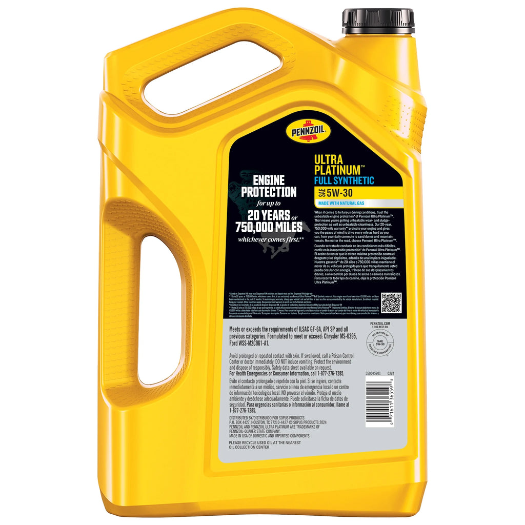 5W-30 Full Synthetic Motor Oil, 5 Quart B470