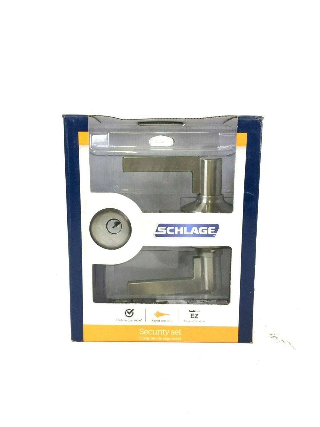 Satin Nickel Single Cylinder Deadbolt Keyed Entry Lever Y812497