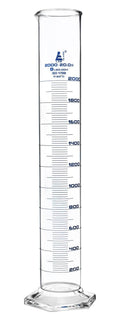 2000ml Borosilicate Glass Graduated Measuring Cylinder with Hexagonal Base A8708