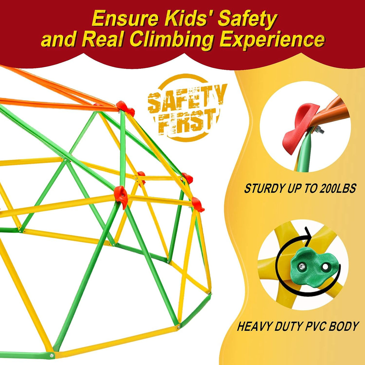10FT Geometric Climbing Dome Outdoor Play Equipment Z30176