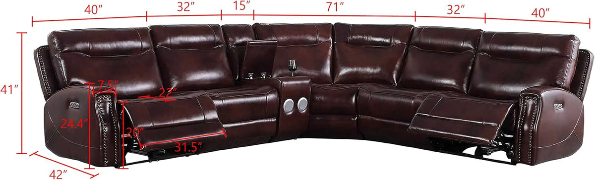 Brown Recliner Sofa Set Q209510