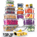 44 Pcs BPA Free Food Storage Containers with Snap Locking Lids T223565