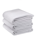 White Twin Size 100% Cotton Thermal Blanket E444