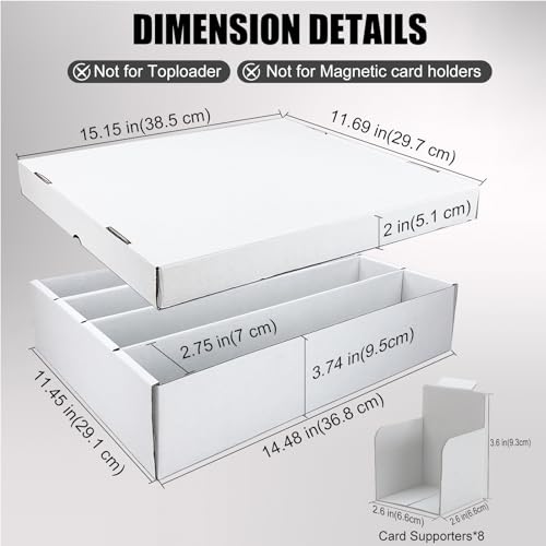 5 Pack 3200 Count White Cardboard Storage Box with Divider M669