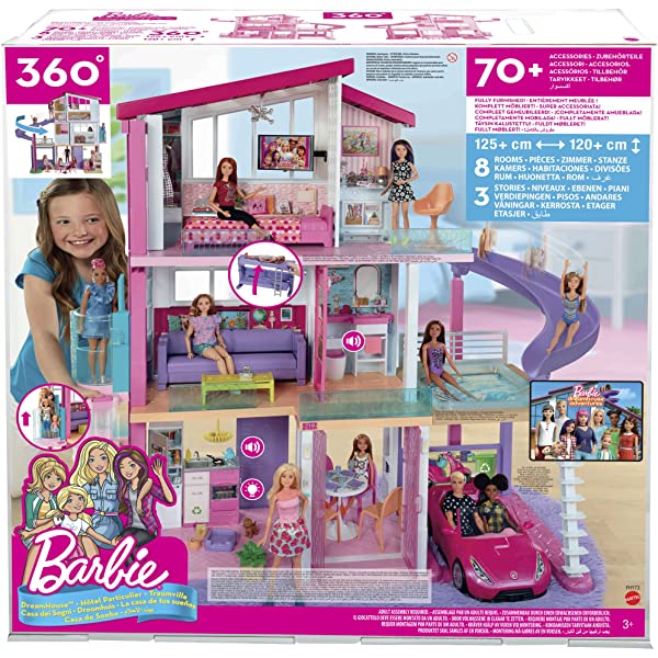 Dollhouse with Elevator, Pool, Slide and 70 Accessories S167420