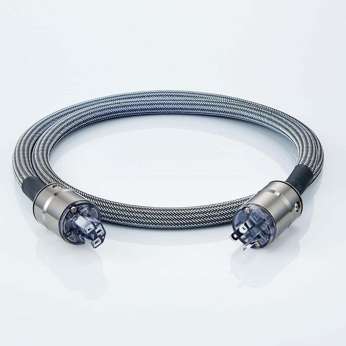 12AWG Audiophile Power Cable with Braided Sleeves, 5FT N278